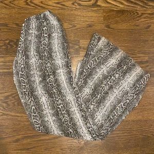 Show Me Your Mumu snake print bell bottoms